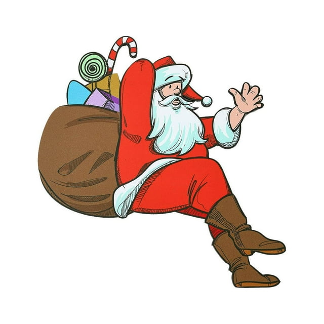 Hanzidakd Hangs 2PCS Christmas Door Corner Sign Wood Frame Corner