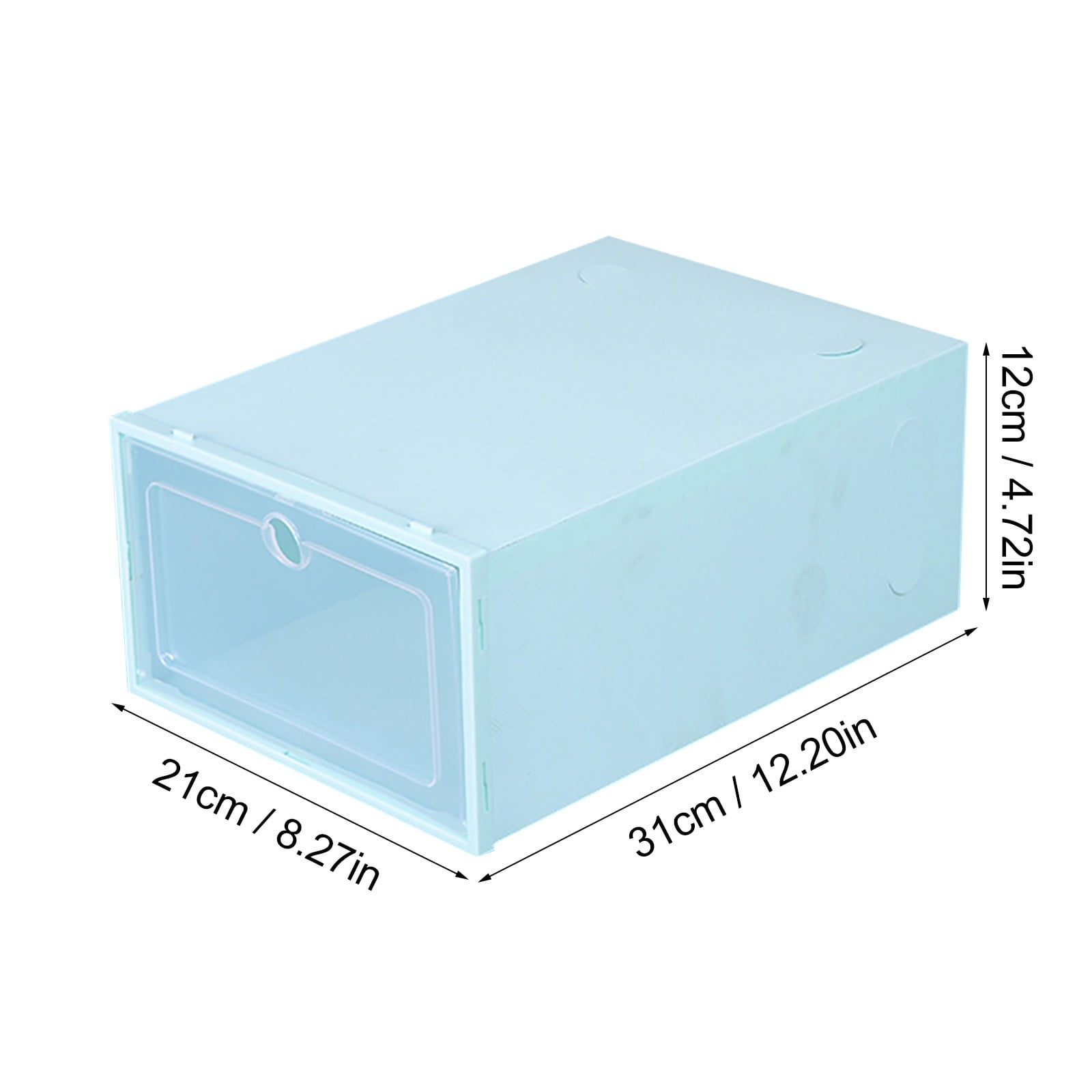 Hanzidakd Home Textile Storage Foldable Clear Shoes Storage Box Plastic