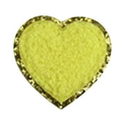Hanzidakd Stickers Love Embroidered Patch Gold Glitter Edge Mix Color Hearts Badge Decorate Repair Patch For Hats Jackets Shirts Vests Shoes Jeans