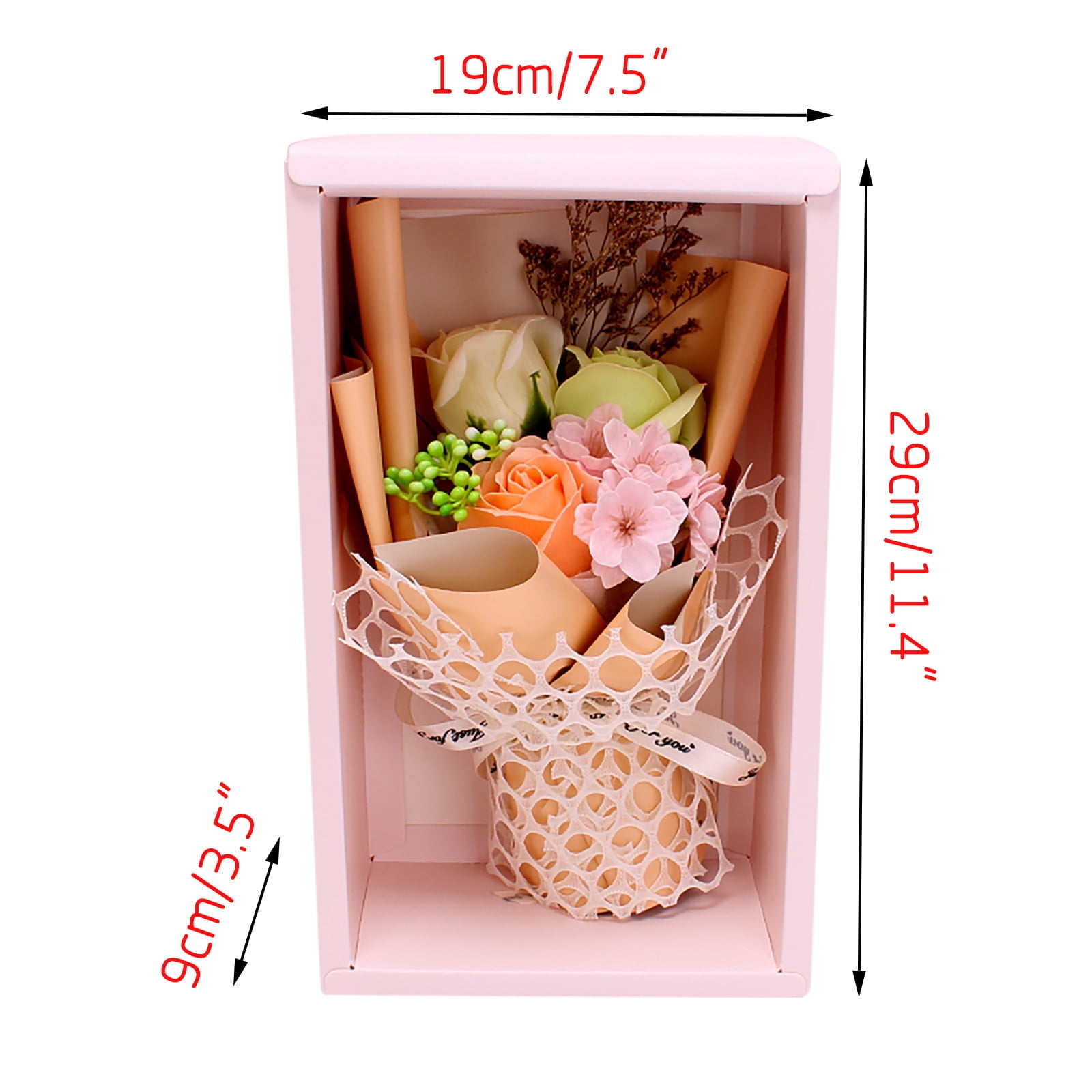 Hanzidakd Valentine's Day Artificial Flower Artificial Rose Flower Leaf