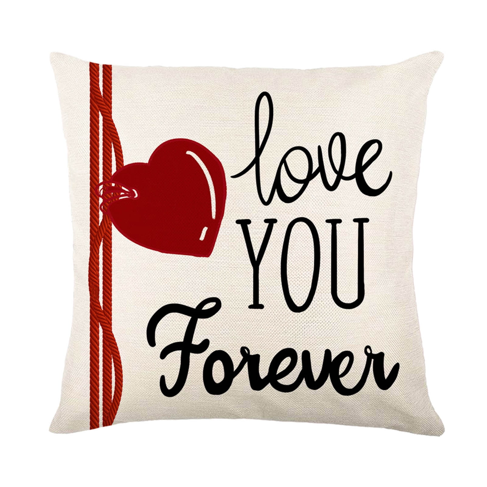 Hanzidakd Valentine's Day Pillow Covers 18x18 Inches Red Decor Valentines Day Gifts Decorative