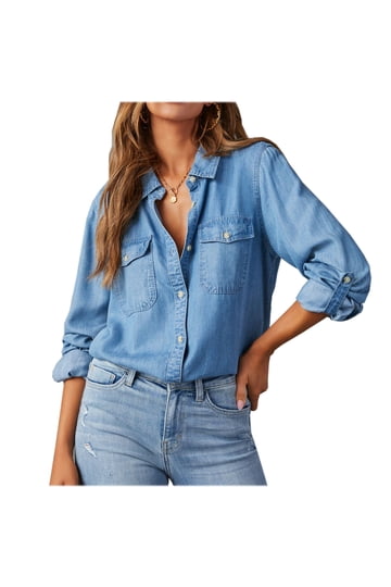 Shop Women's Denim Chambray Shirts for Casual and Stylish Looks
