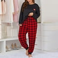thumbnail image 1 of HaoXianJian 2 Pack Womens Pajama s Long Sleeve with Long Pajama Pant Soft Sleepwear Printed Pjs Loungewear s Plus Size 3X 4X 5X, 1 of 8