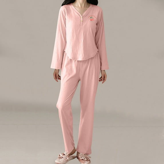 HaoXianJian 2 Pack Womens Pajama s Long Sleeve with Long Pajama Pant V-neck Soft Sleepwear Printed Pjs Loungewear s Plus Size 3X 4X