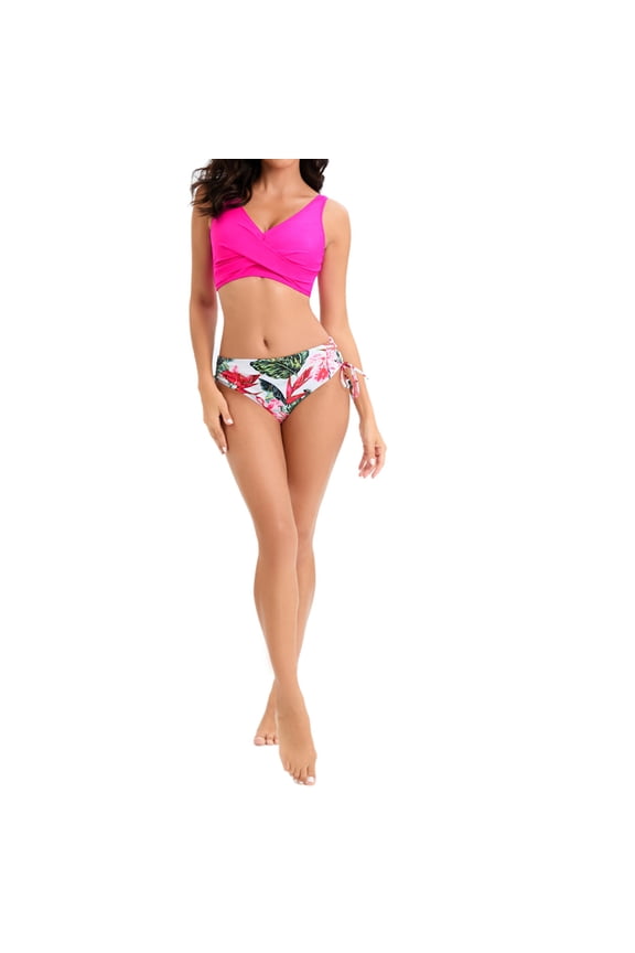 2 Piece Women's Swimsuits Bikini Set Bathing Suit String Side Self Tie Thong Low Waisted Swimwear