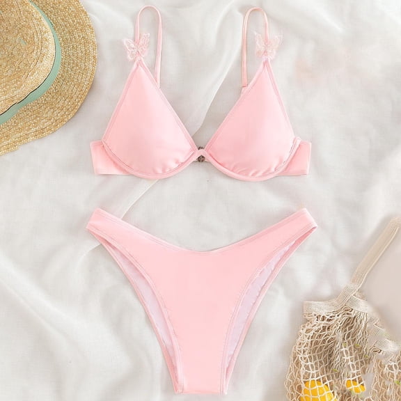 HaoXianJian 2 Piece Women's Swimsuits Bikinis Bathing Suit Thong Low Waisted V Neck Swimwear 2027 Swim Suit