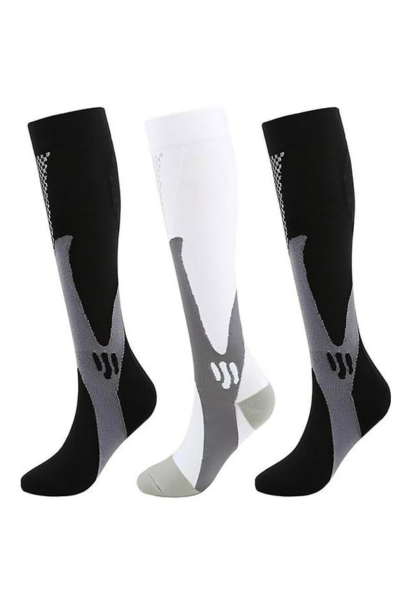 3PC Over Knee High Socks for Women,Compression Athletic Socks Soft Seam Long Dress Sock Thigh Tigh Boot Stockings Leg Warmers Gifts for Women