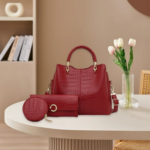 HaoXianJian 3pcs Womens Bags Handbags Wallet Tote Bag Shoulder Bag Tops Handles Satchel Purse