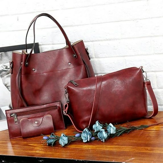 HaoXianJian 4pcs Womens Bags Handbags Wallet Tote Bag Shoulder Bag Tops Handles Satchel Purse