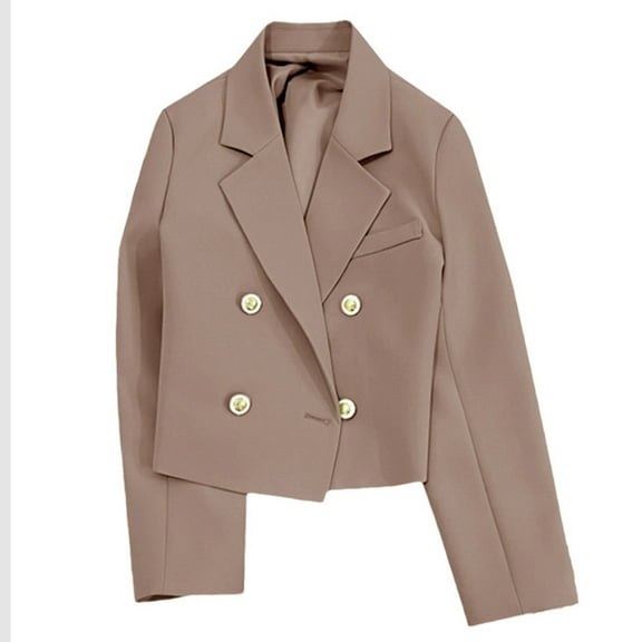 HaoXianJian Casual Blouses for Women Jackets Dressy Casual 2025 Solid Color Blazers Long Sleeve Lapel Dressy Tops for Women Business Outfits Office Work Suit Slim Fits S-XXXL