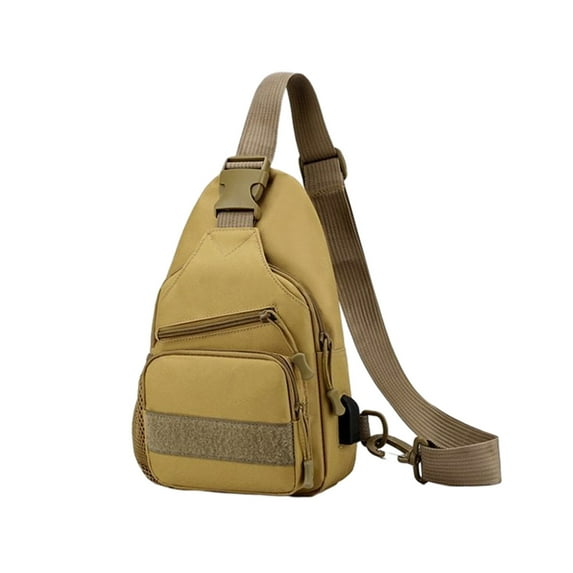 HaoXianJian Crossbody Bags for Men Wide Shoulder Strap Double Pocket Chest Bag Shoulder Bag Purse