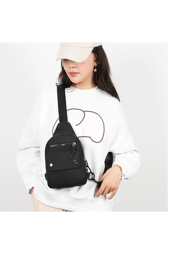 Bags for Men Women USB Charging Port Wide Shoulder rap Double Pocket Che Bag Waterproof Che Bag