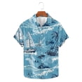 thumbnail image 1 of HaoXianJian Fashion Hawaiian Shirt for Men Palmshadow Beach Shirts Tropical Vacation Shirts Casual Summer Beach Shirts for Men Hawaii Party, 1 of 5