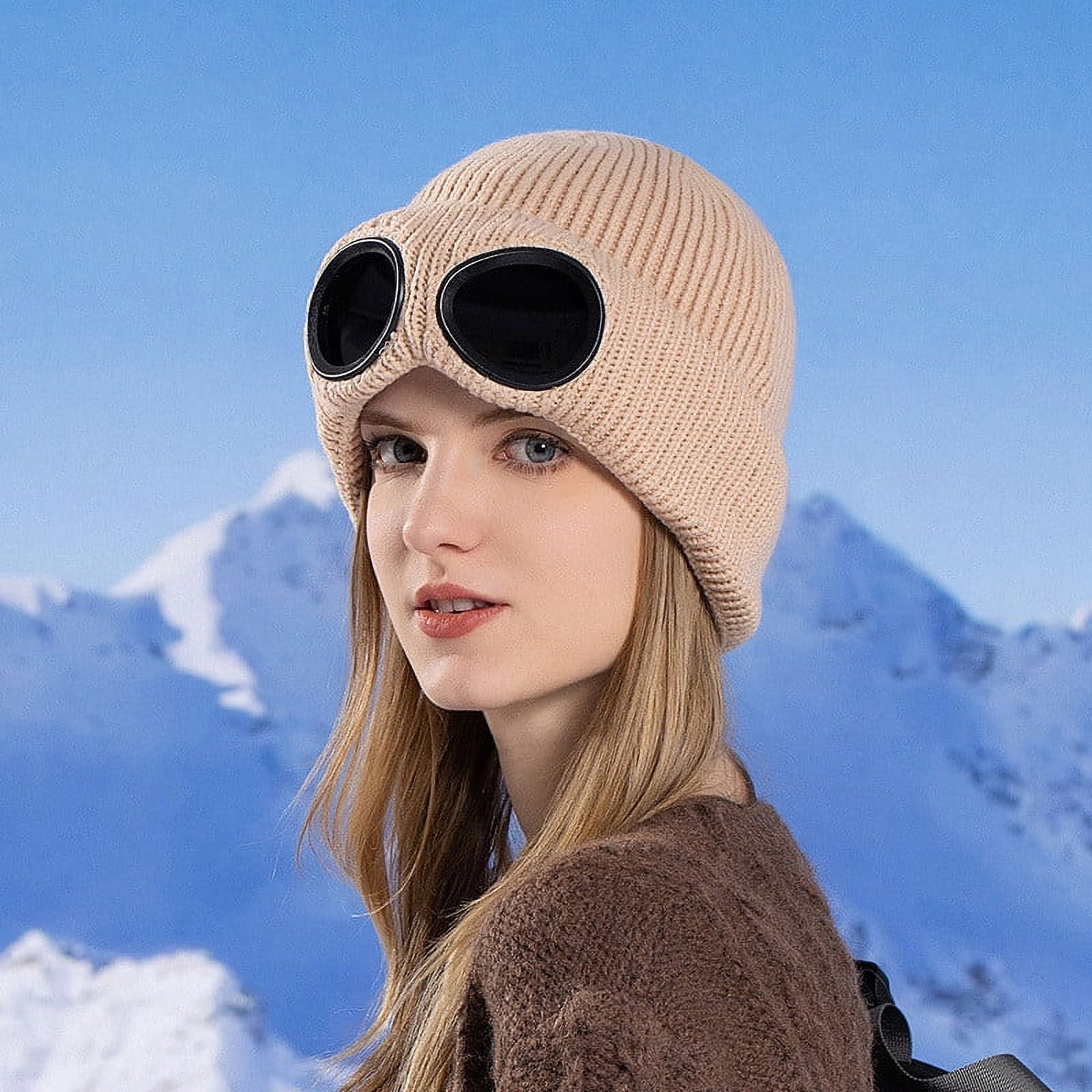 HaoXianJian-Goggle-Hat-Knitted
