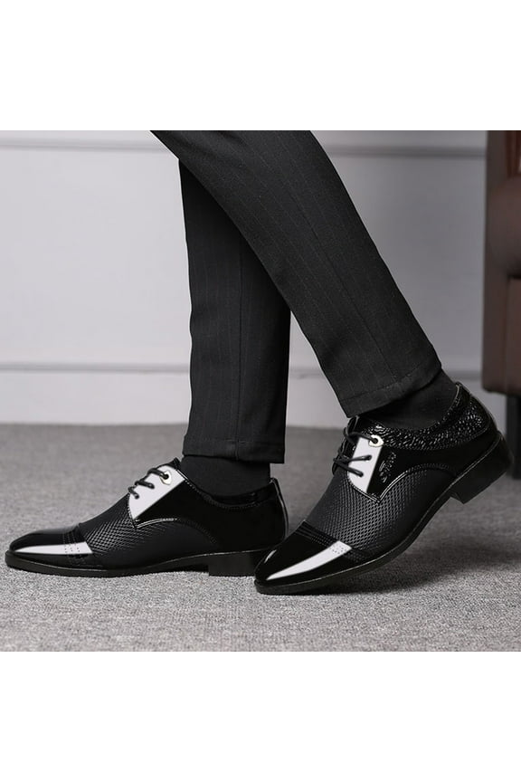 Leather Dress Shoes for Men Loafers Boats Dress Driving Classic Wingtip Oxfords for Men Wide Summer Breathable Fashion Walking Work Office Business Male