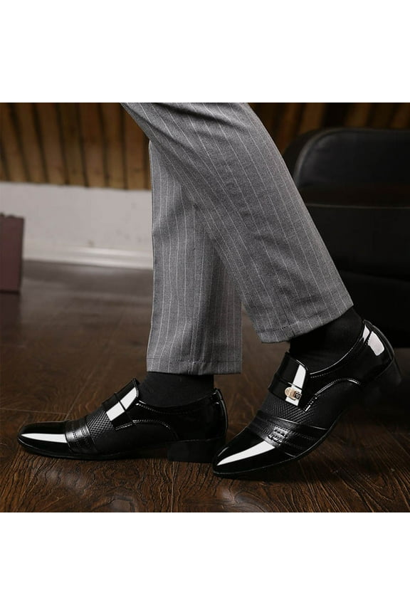 Leather Dress Shoes for Men Loafers Boats Dress Driving Classic Wingtip Oxfords for Men Wide Summer Breathable Fashion Walking Work Office Business Male