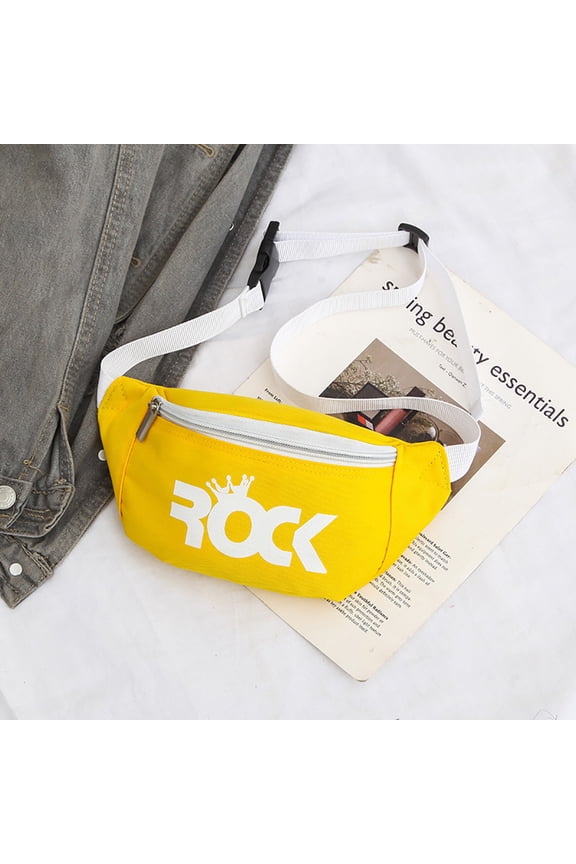 Letter Print Bags for kis Wide Shoulder rap Double Pocket Che Bag with USB Charging Port Hiking Backpack Travel Sports Workout Running