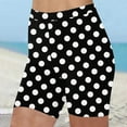 thumbnail image 1 of HaoXianJian Long Swim Board Shorts Polka Dots High Waisted Quickly Dry Beach Swimming Shorts for Women Summer Shorts, 1 of 5