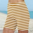 thumbnail image 1 of HaoXianJian Long Swim Board Shorts Stripe Print High Waisted Quickly Dry Beach Swimming Shorts for Women Summer Shorts, 1 of 5