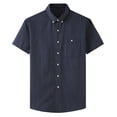 thumbnail image 1 of HaoXianJian Men's Classic T-Shirt, Everyday Tee For Men, Comfortable Soft Men'S T-Shirt Button Up Embroidered Shirt Big & Tall Size, 1 of 9