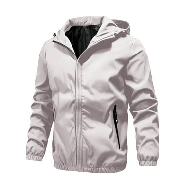 HaoXianJian Men's Jacket, Stadium Packable Jacket Pullover & Full Zip Casual Lightweight Jacket Drawstring Hooded Fashion Jacket