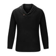 thumbnail image 1 of HaoXianJian Men's Knitted Dress Sweater Casual V-Neck Slim Fitted Pullover Knitwear Shawl Collar Sweaters Comfortably Long Sleeve Sweater, 1 of 4