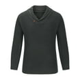 thumbnail image 1 of HaoXianJian Men's Knitted Dress Sweater Casual V-Neck Slim Fitted Pullover Knitwear Shawl Collar Sweaters Comfortably Long Sleeve Sweater, 1 of 4