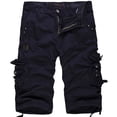 thumbnail image 1 of HaoXianJian Men's Long below Knee Length Cargo Shorts Loose Fitted Cargo Shorts for Men Summer Elastic Waist Shorts Work Long Shorts with Pockets, 1 of 2