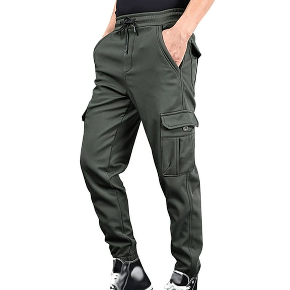 HaoXianJian Men's Loose Sweatpants Joggers Fall Pants with 6 Pocket Working Pants Drawstring Elastic Waist Pants for Men Running Workout Gym Athletic Plus Size 3X 4X 5X