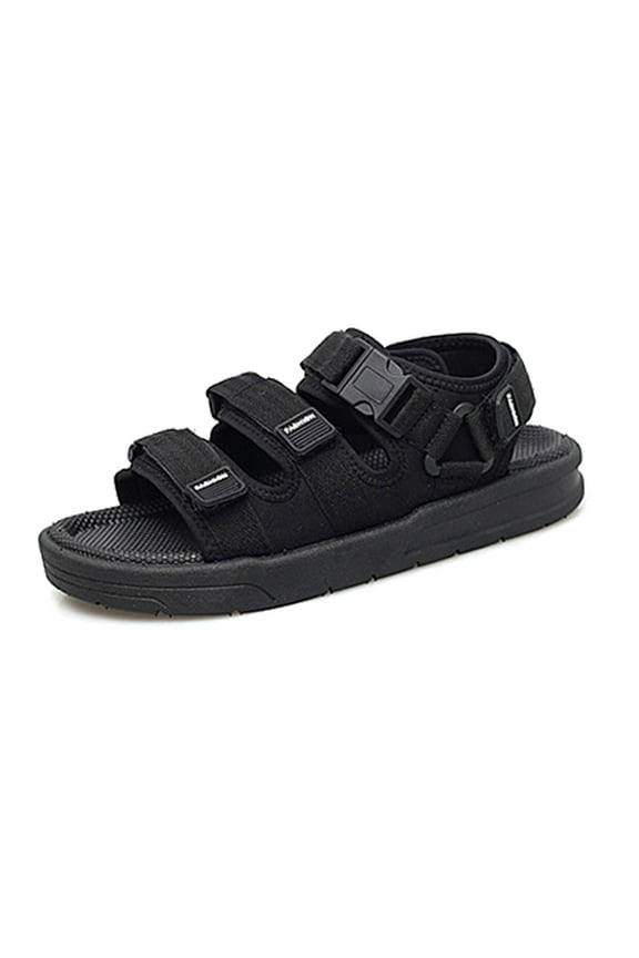 Men's Sandals Cut Out Sandals for Men 2025 Casual Beach Slipper Open Toe Strap Buckle Sole Solid Color No-slip Summer Beach Water Shoes Outdoor Hiking Sandals