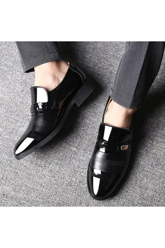 Men's Shoes Leather Slip on Loafers Breathable Driving Shoes Fashion Slipper Boats Dress Driving Classic Oxfords Men Business Formal Shoes Comfortable Work Office Leathers Dress Shoes