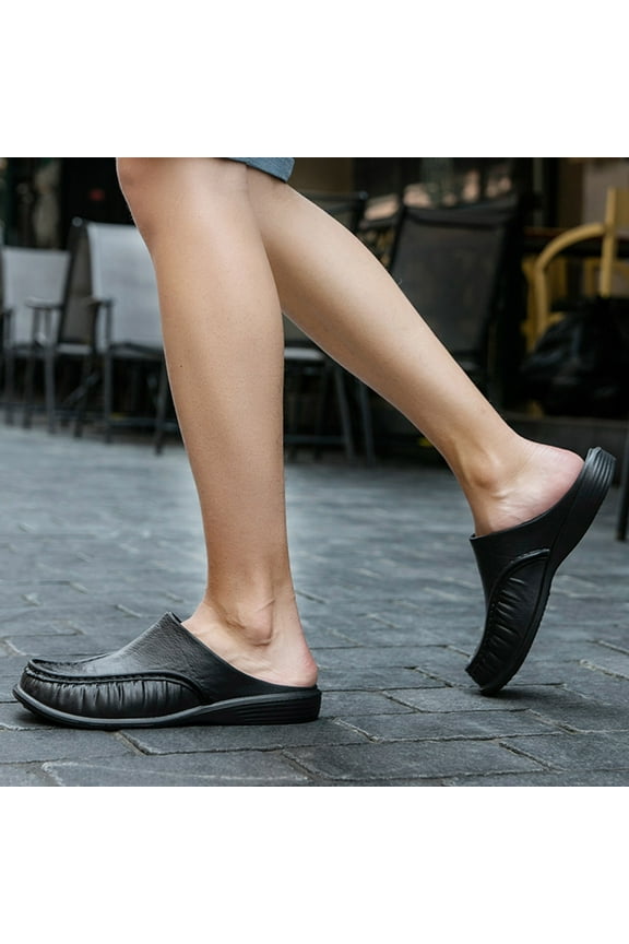 Men's Slippers with Arch Support, Slip on Indoor Outdoor House Shoes Closed Toe Walking Slippers Shoes Lightweight Sandals for Men 2025