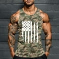 thumbnail image 1 of HaoXianJian Men's Workout Tank Tops Sleeveless Gym Cut Off Tee Bodybuilding Fitness Muscle USA Flag Shirt 4th July Independence Day USA Flag Casual Running T-Shirt Going Out Tops Plus Size S-4X, 1 of 5