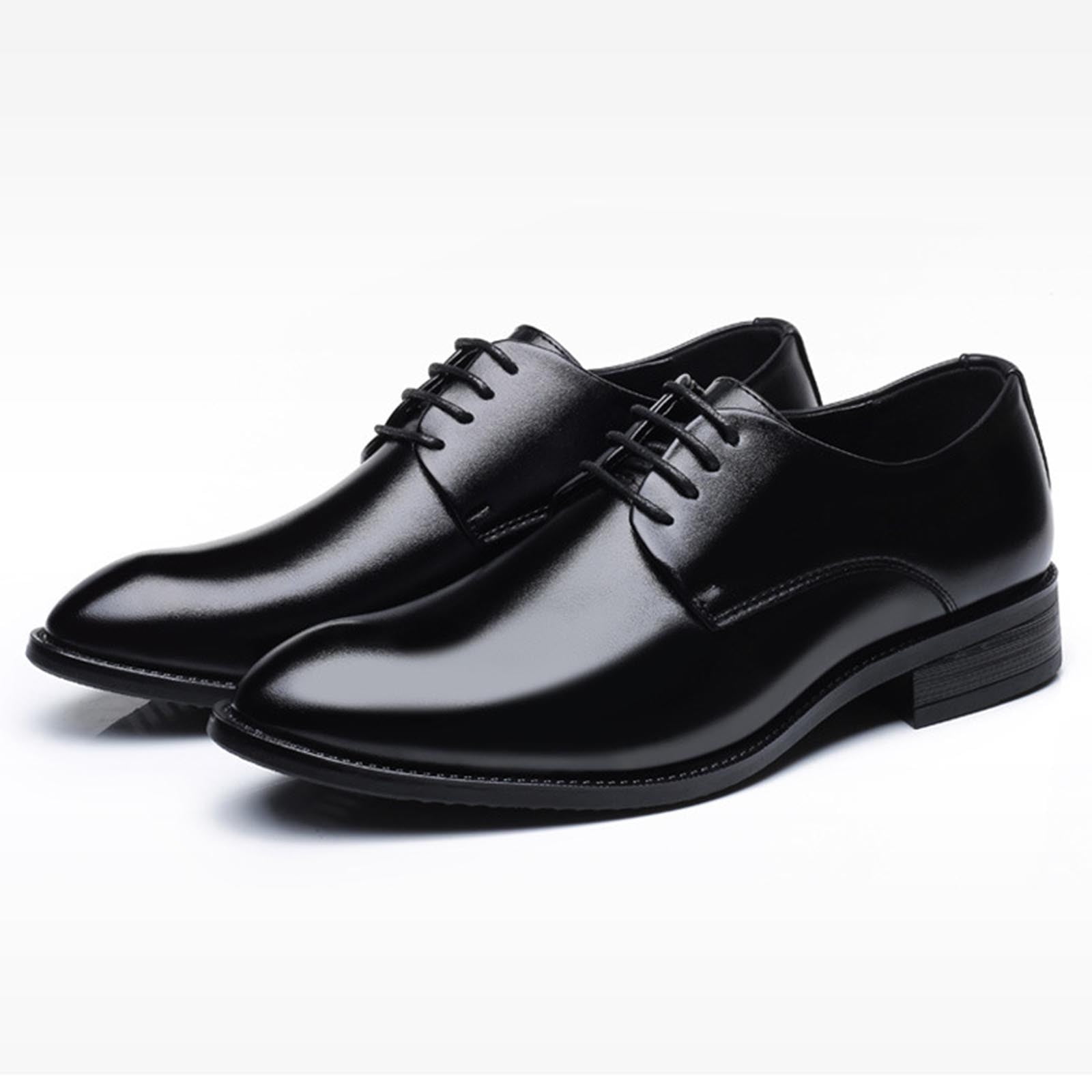 HaoXianJian Mens Dress Shoes Business Lace Up Tuxedo Shoes Leather ...