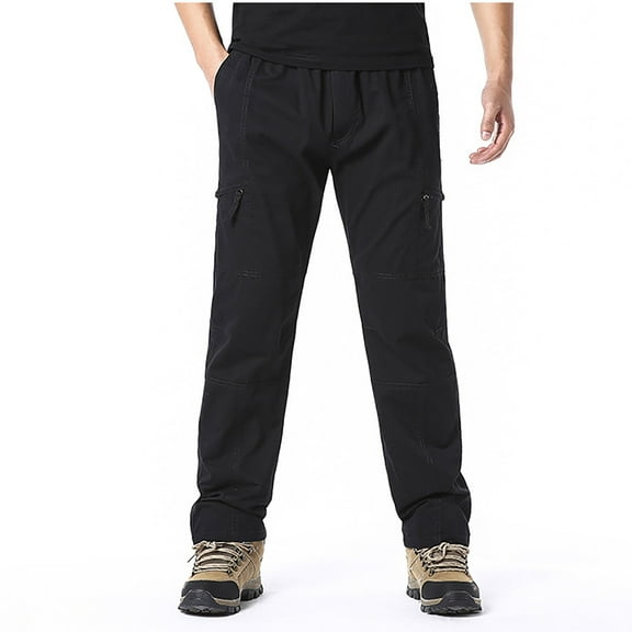 HaoXianJian Mens Hiking Pant Outdoor Work Pant with 4 Pockets Loose Workout Sweatpants Lightweight Outdoor Fishing Travel Cargo Trouser Plus Size 3X 4X 5X 6X