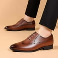 thumbnail image 1 of HaoXianJian Mens Lace Up Business Tuxedo Shoes Dress Shoes Leather Shoes for Men Loafers Boats Dress Driving Classic Oxfords Men Work Office Business Shoes Formal Comfortable Dress Leathers Shoes, 1 of 7