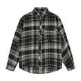 thumbnail image 1 of HaoXianJian Mens Plaid Shirt Long Sleeve Lightweight Shirt Jackets Causal Button Up Shirt Work Blouses Tops M-3X, 1 of 5