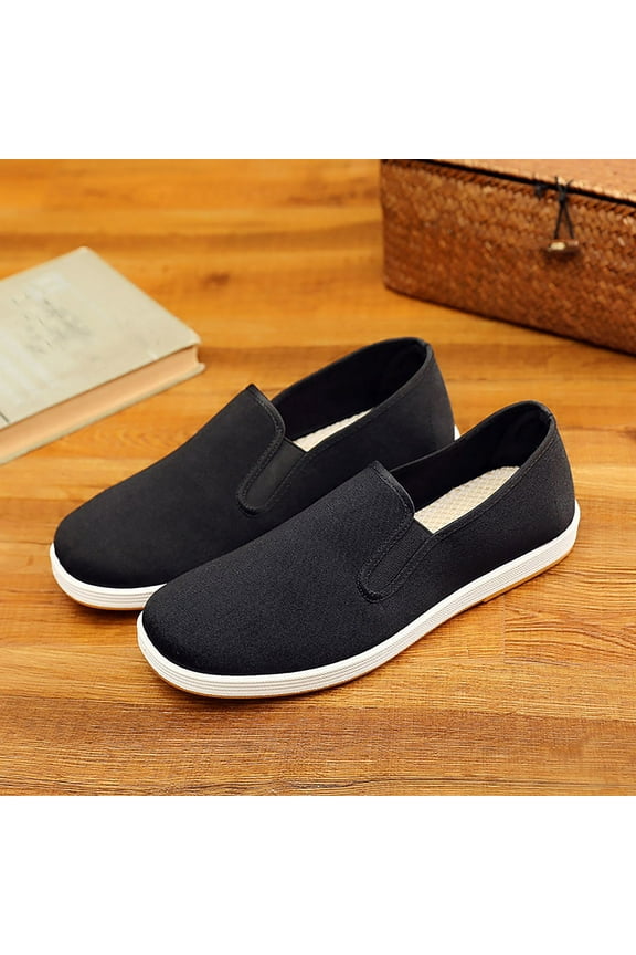 Mens Slip On Shoes, Mens Boats Shoes with Arch Support, Canvas Loafers for Indoor & Outdoor Walking Slippers Shoes for Pain Relief Casual Comfortable Breathable Laceless