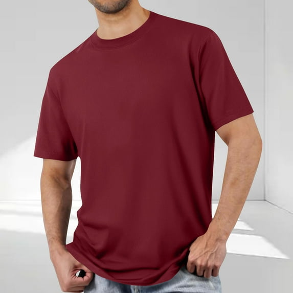 HaoXianJian Mens T Shirt Short Sleeve Crew NeckTee Undershirts Casual Solid Color Men’s Shirts Summer Basic Lightweight Tees Top Classic Tshirts Daily Fits 3X