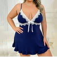 thumbnail image 1 of HaoXianJian Plus Size Pajamas for Women Short Sleeves Nightgown Full Slip Soft Nightshirt Sleep Short Dress Chemise Sleepwear Loungewear Dresses 3X 10X, 1 of 7