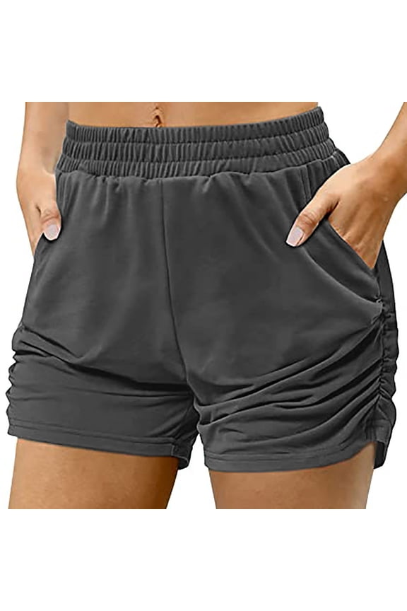 Plus Size Shorts for Women Wide Leg Short Elastic Waist High Waisted Shorts with Pocket 2025 Summer Lightweight Casual Short Pant 3X 4X 5X