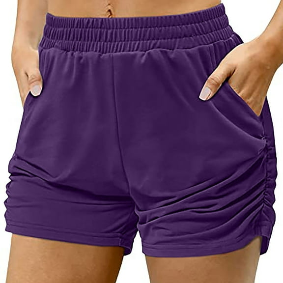 HaoXianJian Plus Size Shorts for Women Wide Leg Short Elastic Waist High Waisted Shorts with Pocket 2025 Summer Lightweight Casual Short Pant 3X 4X 5X