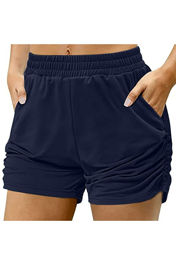 Plus Size Shorts for Women Wide Leg Short Elastic Waist High Waisted Shorts with Pocket 2025 Summer Lightweight Casual Short Pant 3X 4X 5X