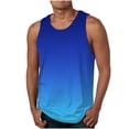 thumbnail image 1 of HaoXianJian Plus Size Tank Top for Men Sleeveless Muscle Workout Shirts Gradient Print Running Tank Tees Summer Mens Golf T-shirts Hawaiian Shirt Going Out Tops for Men 3X 4X 5X, 1 of 4