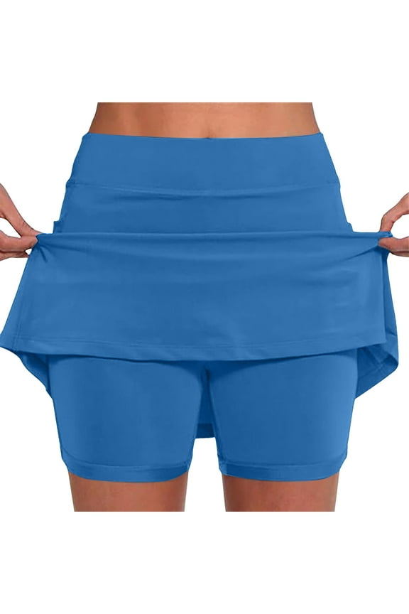 Plus Size Women's Quickly Dry Tennis Skirts Golf Skorts Pockets Pleated Mini Skirt Athletic Liner Shorts Summer Clothes 3X 4X 5X