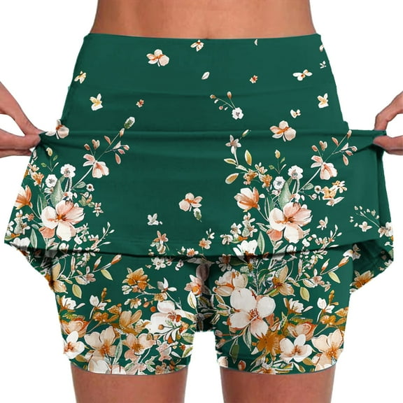 HaoXianJian Plus Size Women's Quickly Dry Tennis Skirts Golf Skorts Pockets Pleated Mini Skirt Athletic Liner Shorts Summer Clothes 3X 4X 5X