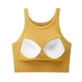 thumbnail image 1 of HaoXianJian Racerback High Neck Longline Sports Bras for Women Basic Sleeveless Yoga Crop Camisoles Top Padded Workout Crop Tank Top with Built in Bra, 1 of 4