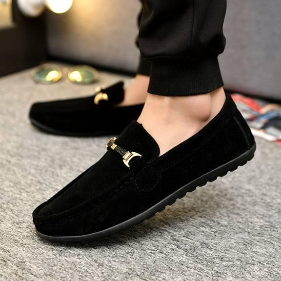 HaoXianJian Shoes Leather for Men Slip on Loafers Breathable Driving Sanding Shoes Fashion Slipper Boats Dress Driving Classic Oxfords Men Business Shoes Soft Work Office Leathers Dress Shoes