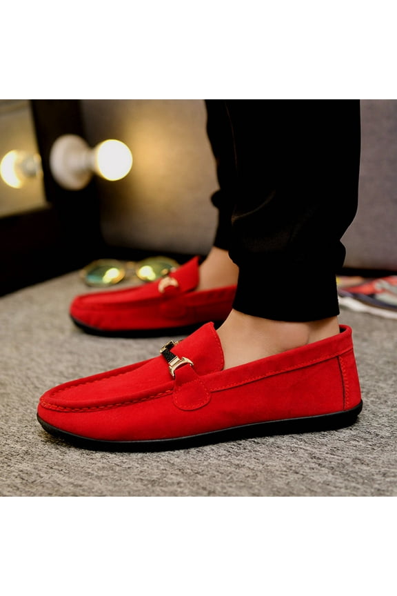 Shoes Leather for Men Slip on Loafers Breathable Driving Sanding Shoes Fashion Slipper Boats Dress Driving Classic Oxfords Men Business Shoes Soft Work Office Leathers Dress Shoes