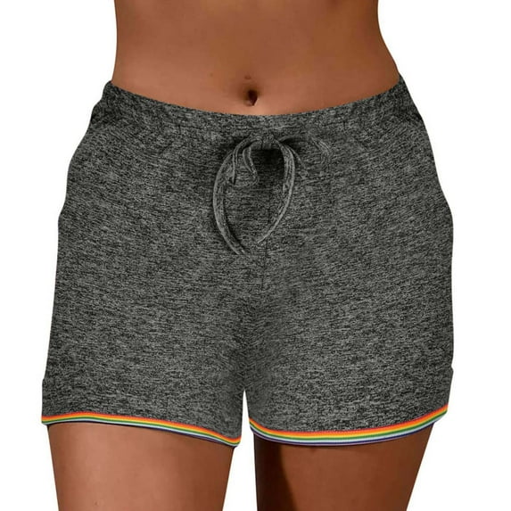 HaoXianJian Shorts for women Active Wear Loungewear Drawstring Yoga Gym Casual Sport Shorts or Women Walking Athletic Workout